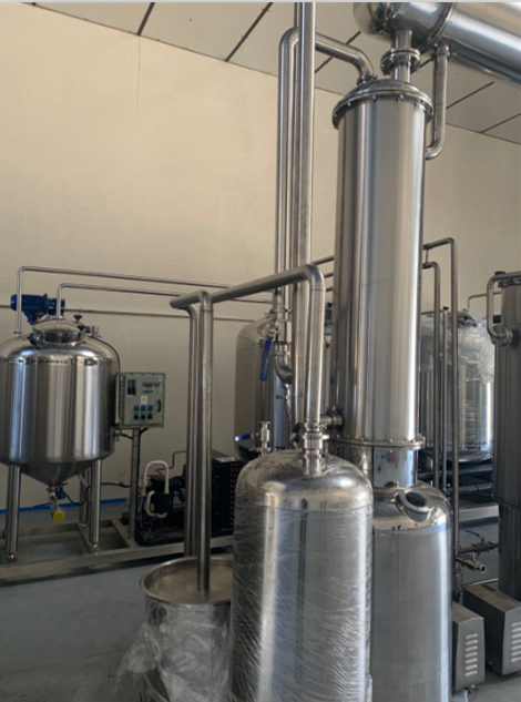 Stainless steel single-effect external circulation alcohol recovery evaporator 