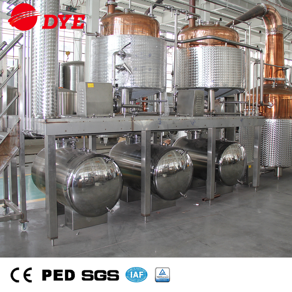 2000L Copper Pot Still Distillation Equipment for Rum Whisky Brandy