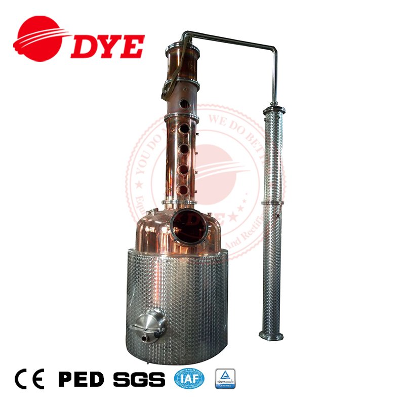 DYE Steam Heating Whisky Gin Brandy Copper Distilling Equipment 