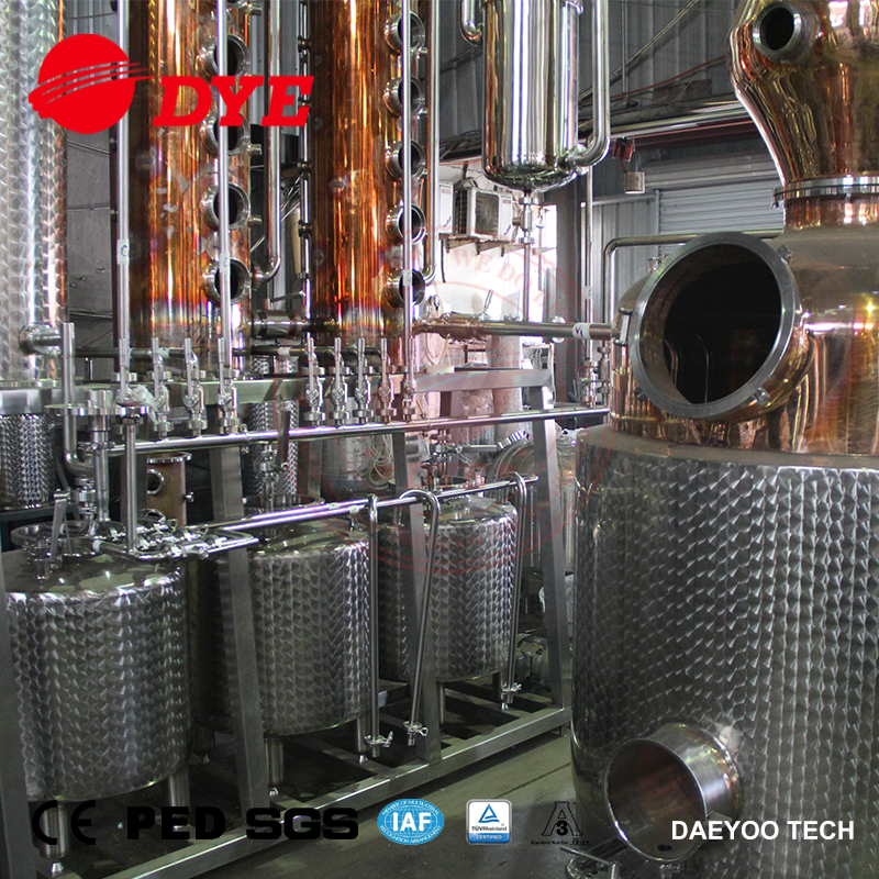 1000L copper gin vodka alcohol distillery equipment for sale 
