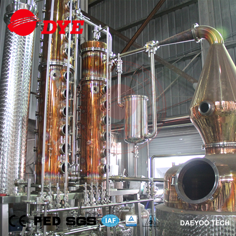 1000L copper gin vodka alcohol distillery equipment for sale 